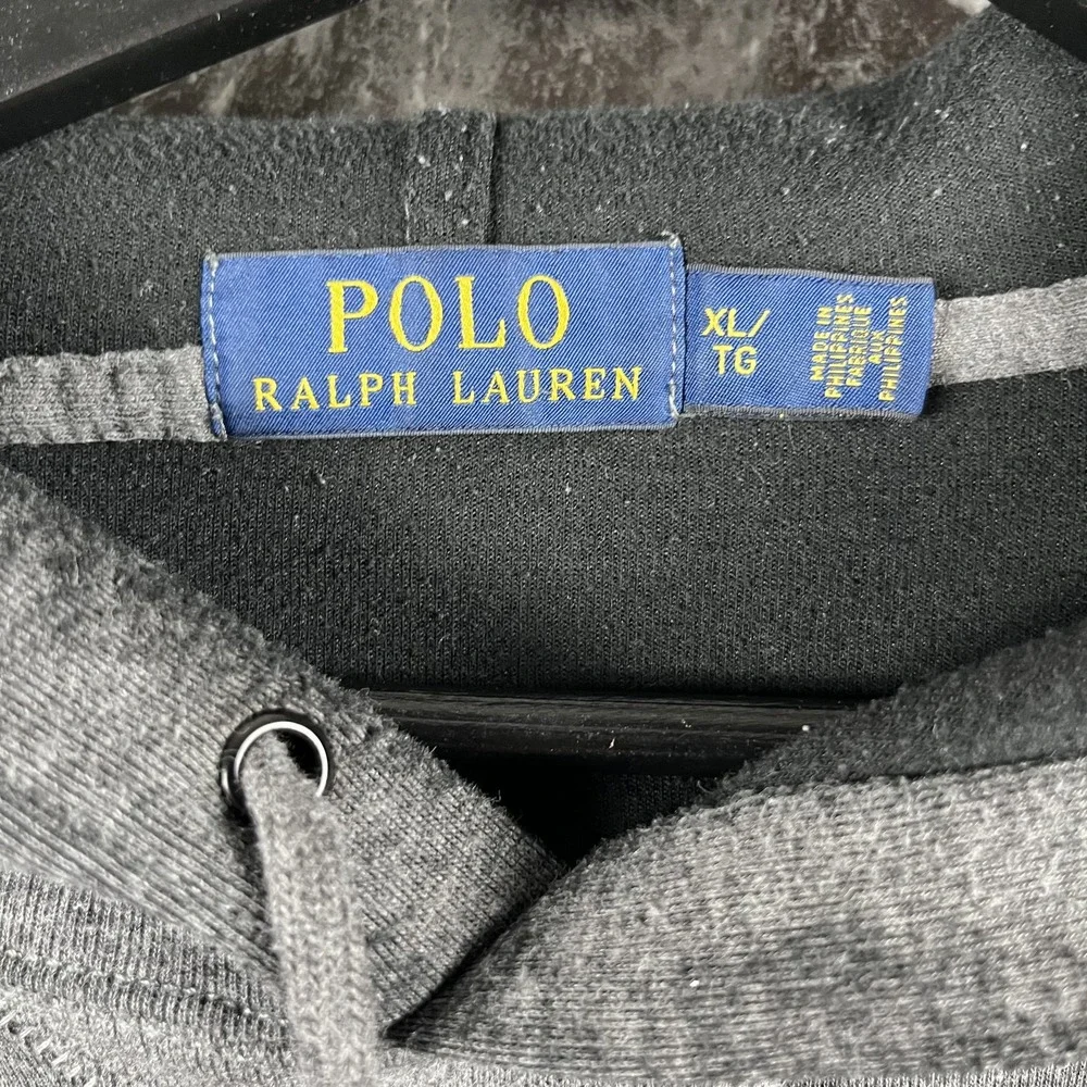 Polo Ralph Lauren Men's Grey Fleece NYC Bike Hoodie XL